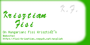 krisztian fisi business card